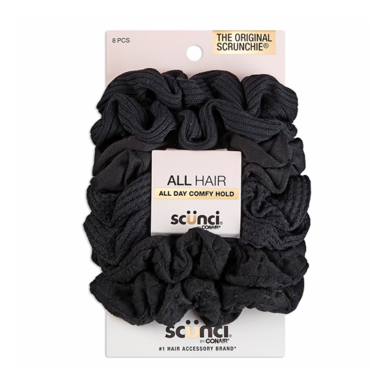 シュシュ ブラックチェック Black Check Scrunchie A6843 Black/Black Black Check Scrunchie | GANNI US